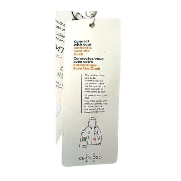 Save The Duck Womens Black Hooded Water Resistant Shiny Puffer Jacket Sz L New - Picture 11 of 15